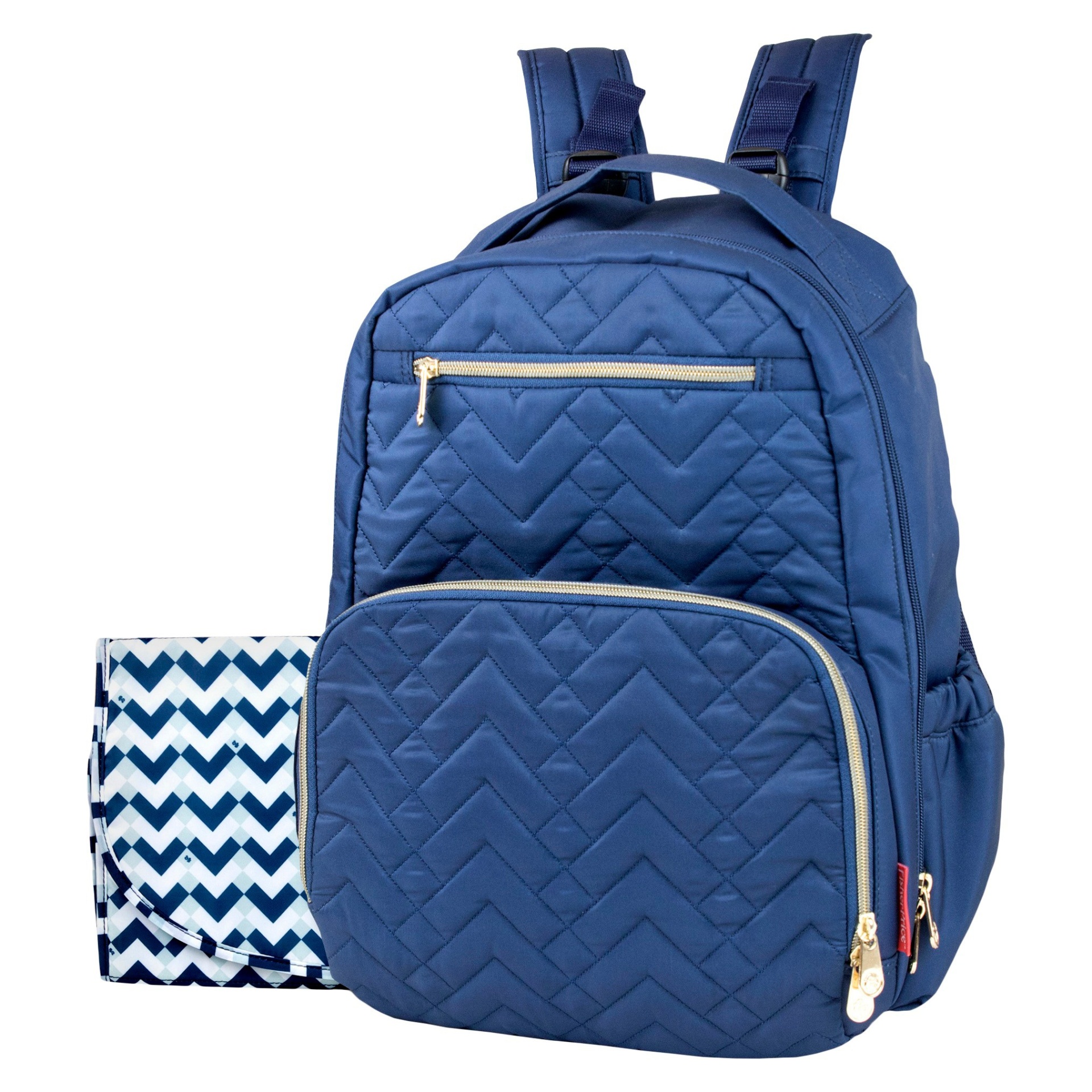 slide 1 of 5, Fisher-Price Classic Quilted Backpack Navy, 1 ct