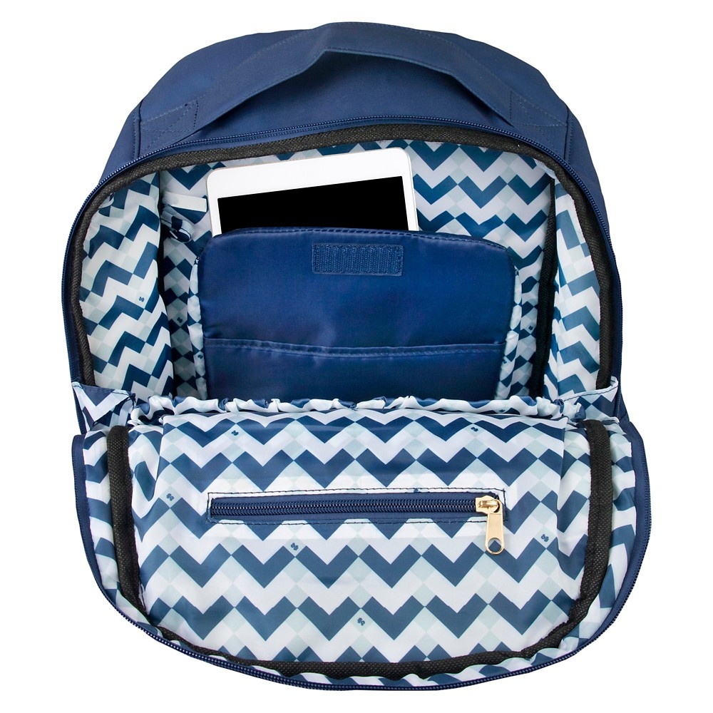 slide 5 of 5, Fisher-Price Classic Quilted Backpack Navy, 1 ct