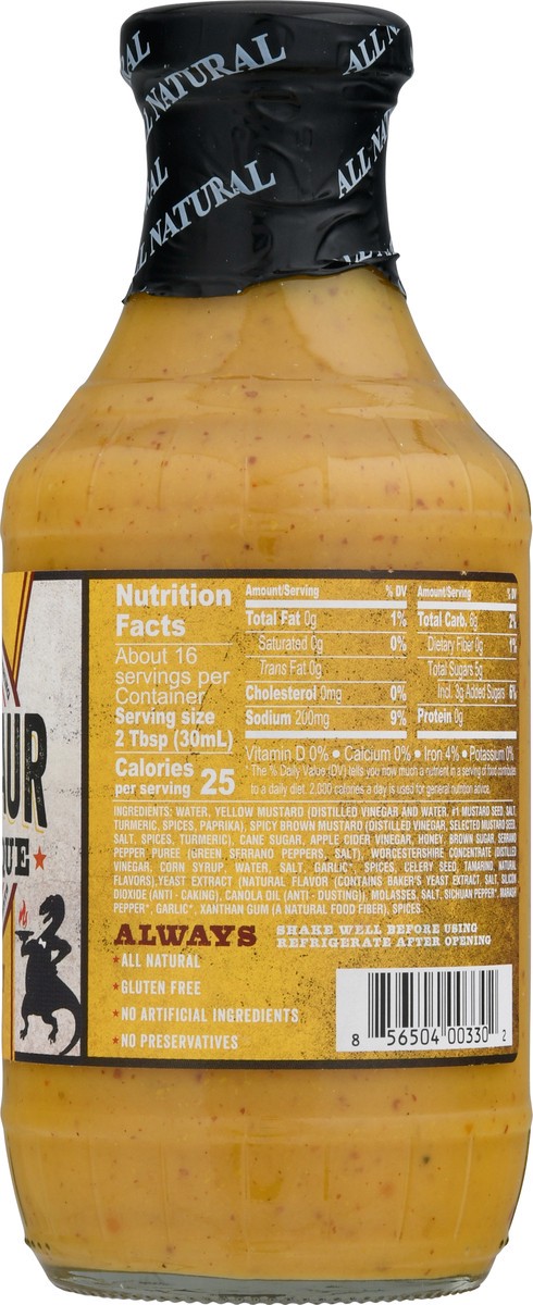 slide 5 of 12, Dinosaur Bar-B-Que Dinosaur Hot Honey Gol, 16 fl oz