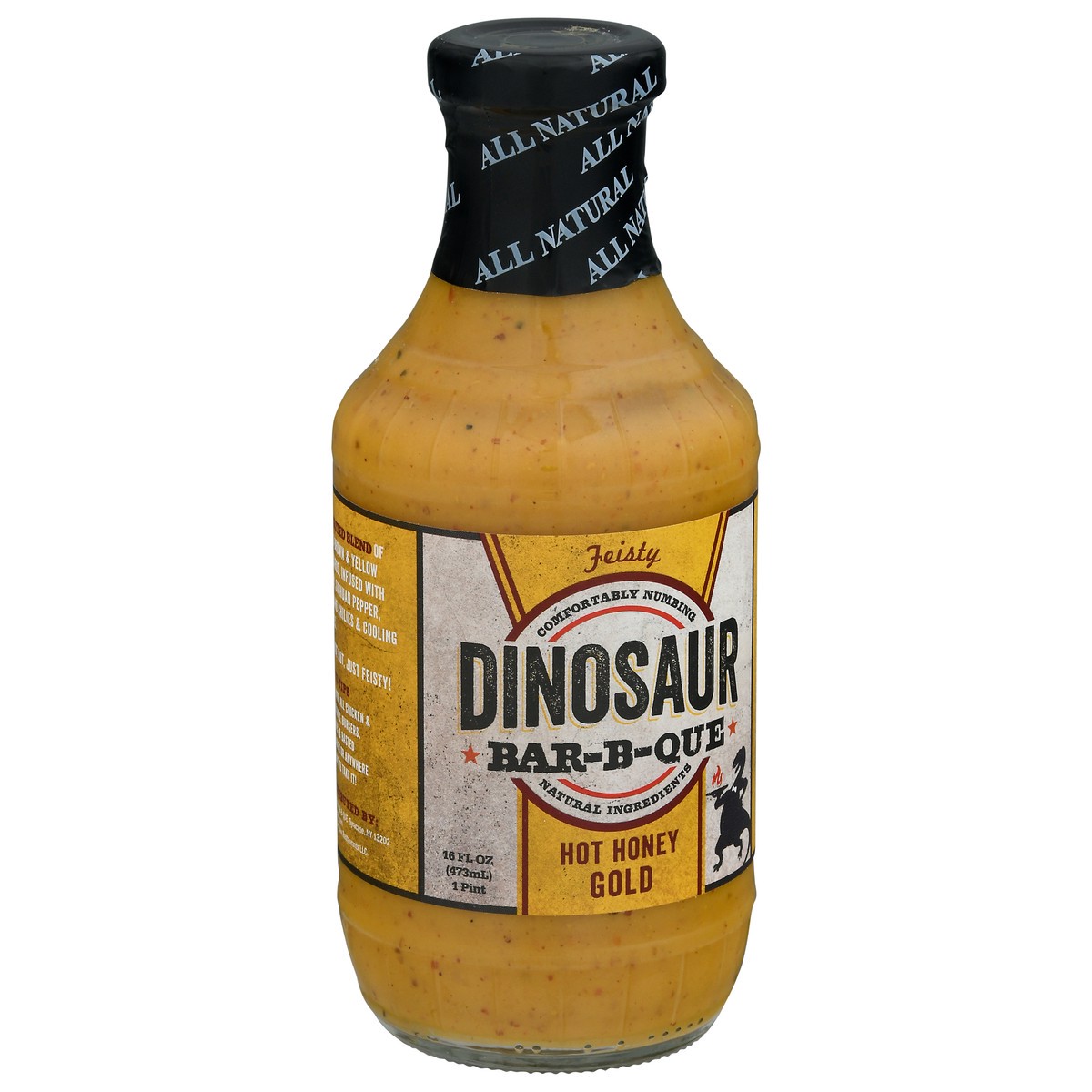 slide 8 of 12, Dinosaur Bar-B-Que Dinosaur Hot Honey Gol, 16 fl oz