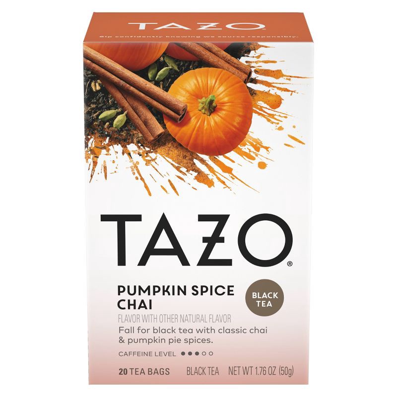 slide 1 of 3, Tazo Chai Pumpkin Spice Black Tea Bags - 20ct, 20 ct