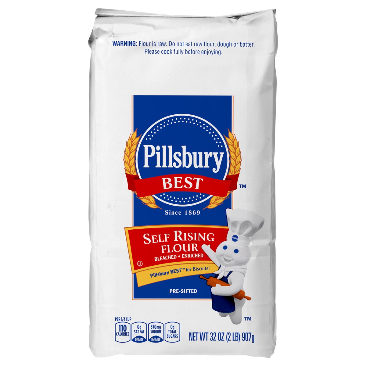 slide 1 of 6, Pillsbury Self-Rising Flour, 2 Lb Bag, 2 lb