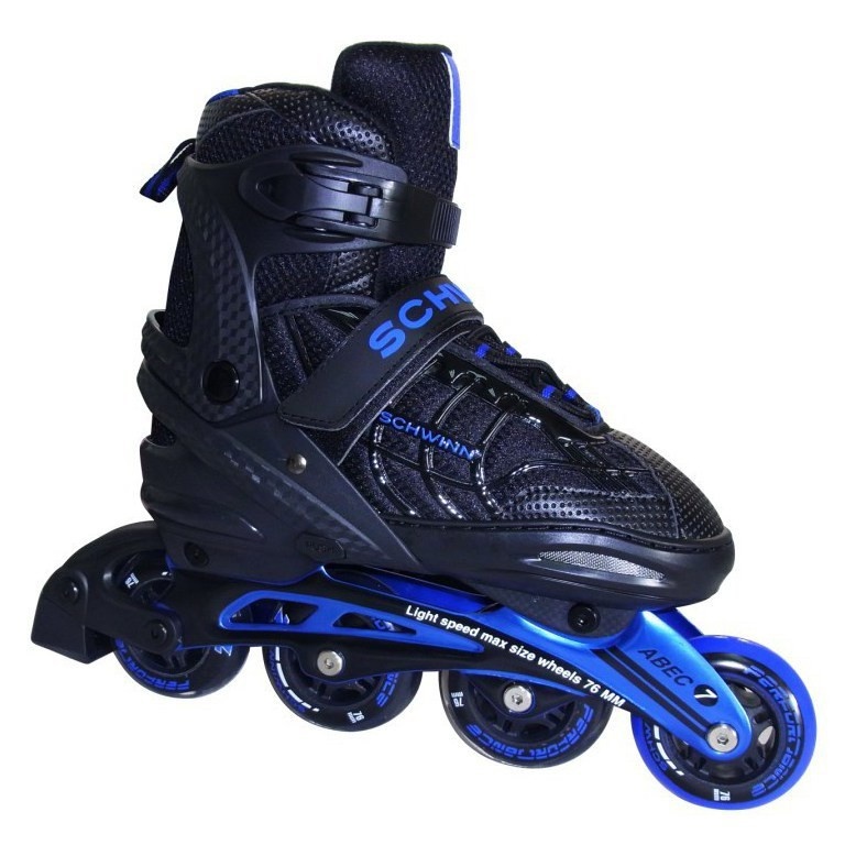 slide 1 of 5, Schwinn Unisex Adult Adjustable Inline Skate (8-9.5) - Black/Blue, 1 ct