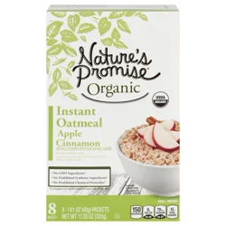 Nature's Promise Organic Apple Cinnamon Instant Oatmeal - 8 ct
