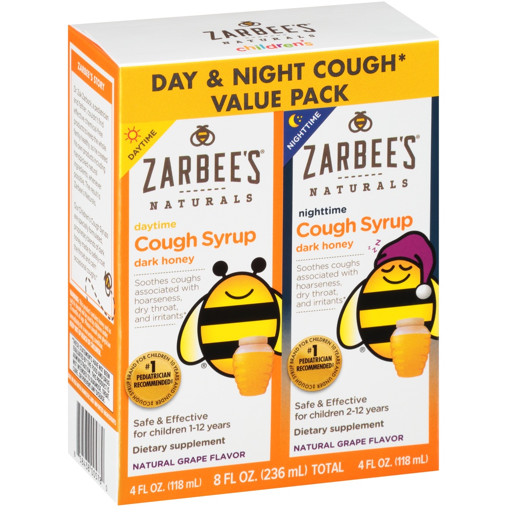 slide 3 of 6, Zarbee's Naturals Children's Cough Syrup, 2 ct; 4 fl oz