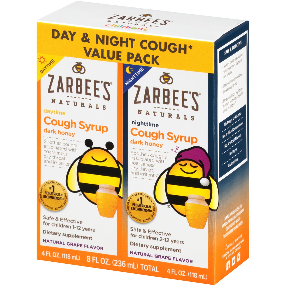 slide 2 of 6, Zarbee's Naturals Children's Cough Syrup, 2 ct; 4 fl oz
