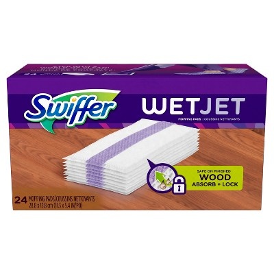 slide 1 of 1, Swiffer Wetjet Pad Refill Wood, 24 ct