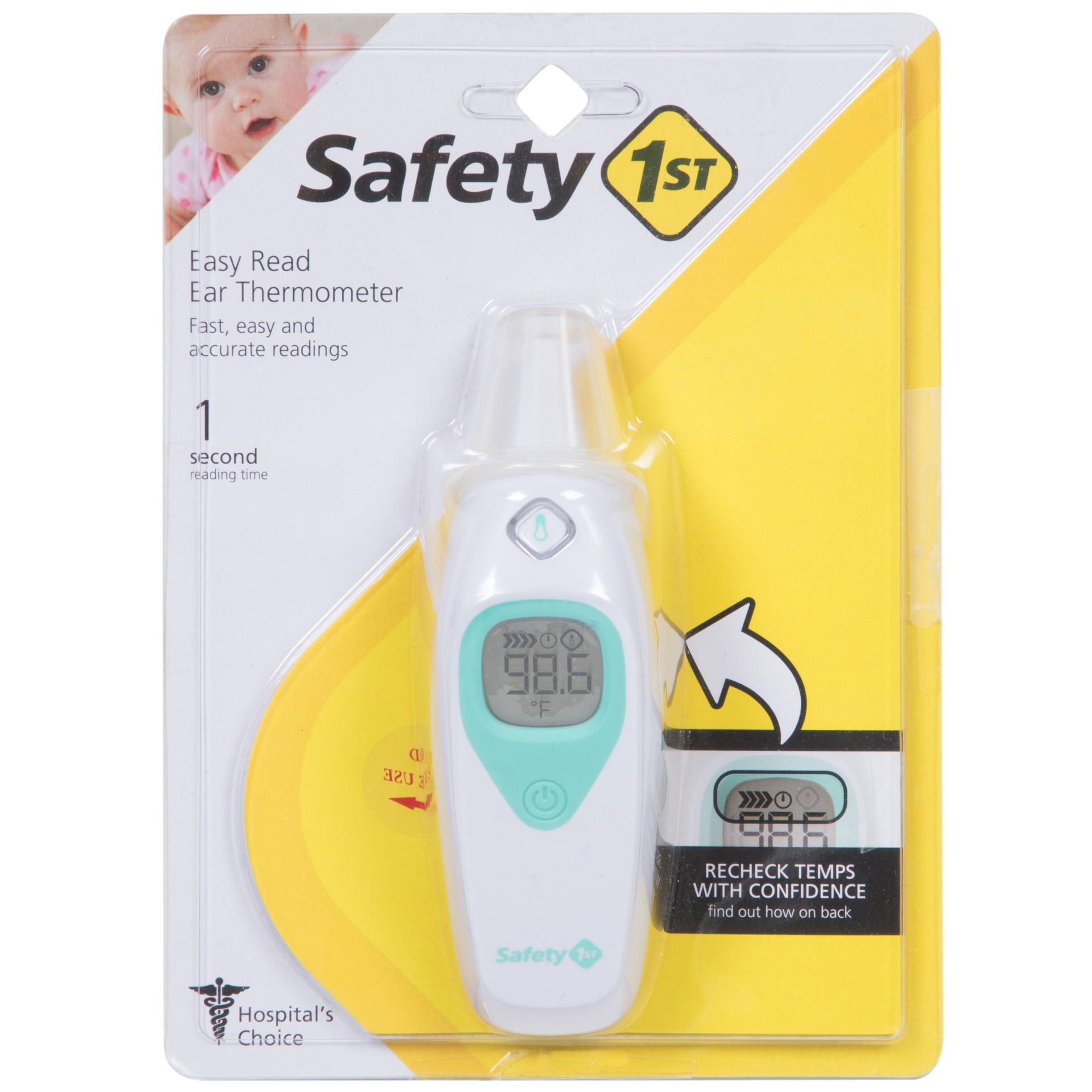 slide 1 of 7, Safety 1st - Easy Read Ear Thermometer, 1 ct
