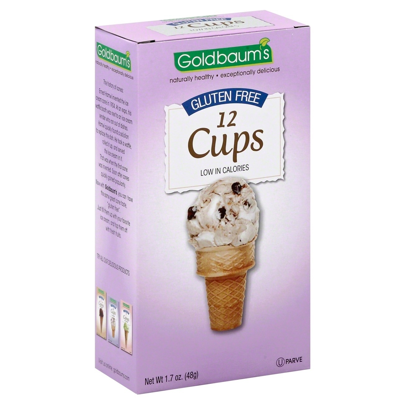 slide 1 of 1, Goldbaum's Gluten Free Cup Cones, 1.7 oz