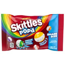 Skittles POP'd Original Freeze Dried Candy, Share Size, 1.78 oz Bag