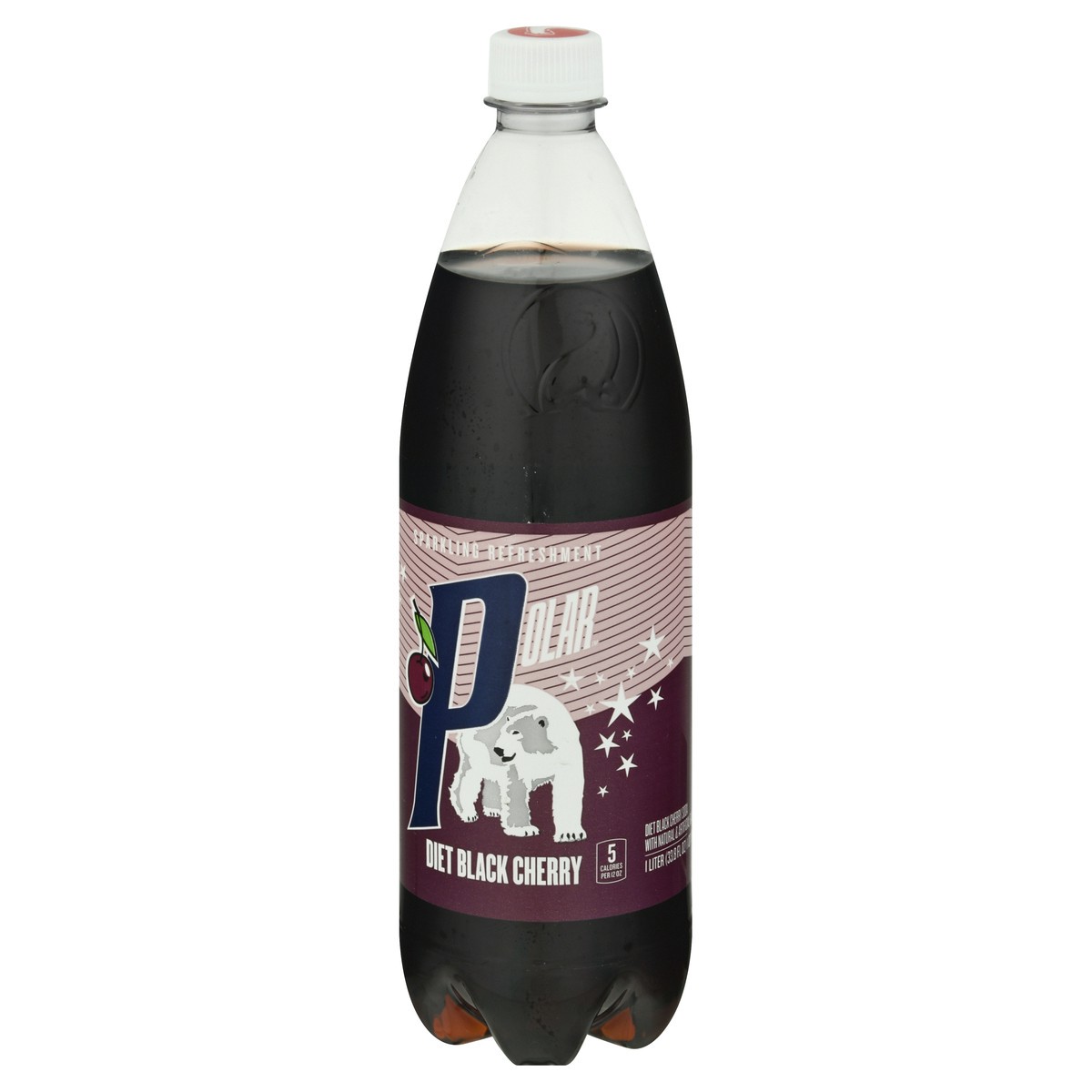 slide 6 of 9, Polar Black Cherry Diet Soda Single - 1 l, 1 l