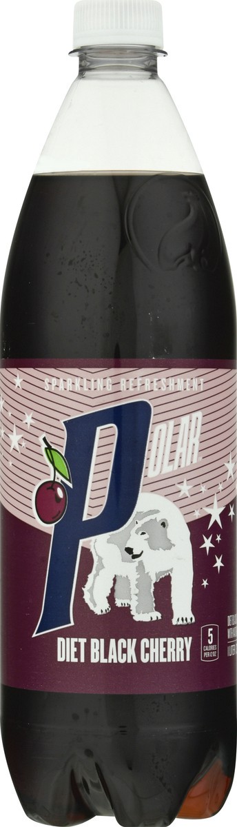 slide 1 of 9, Polar Black Cherry Diet Soda Single - 1 l, 1 l