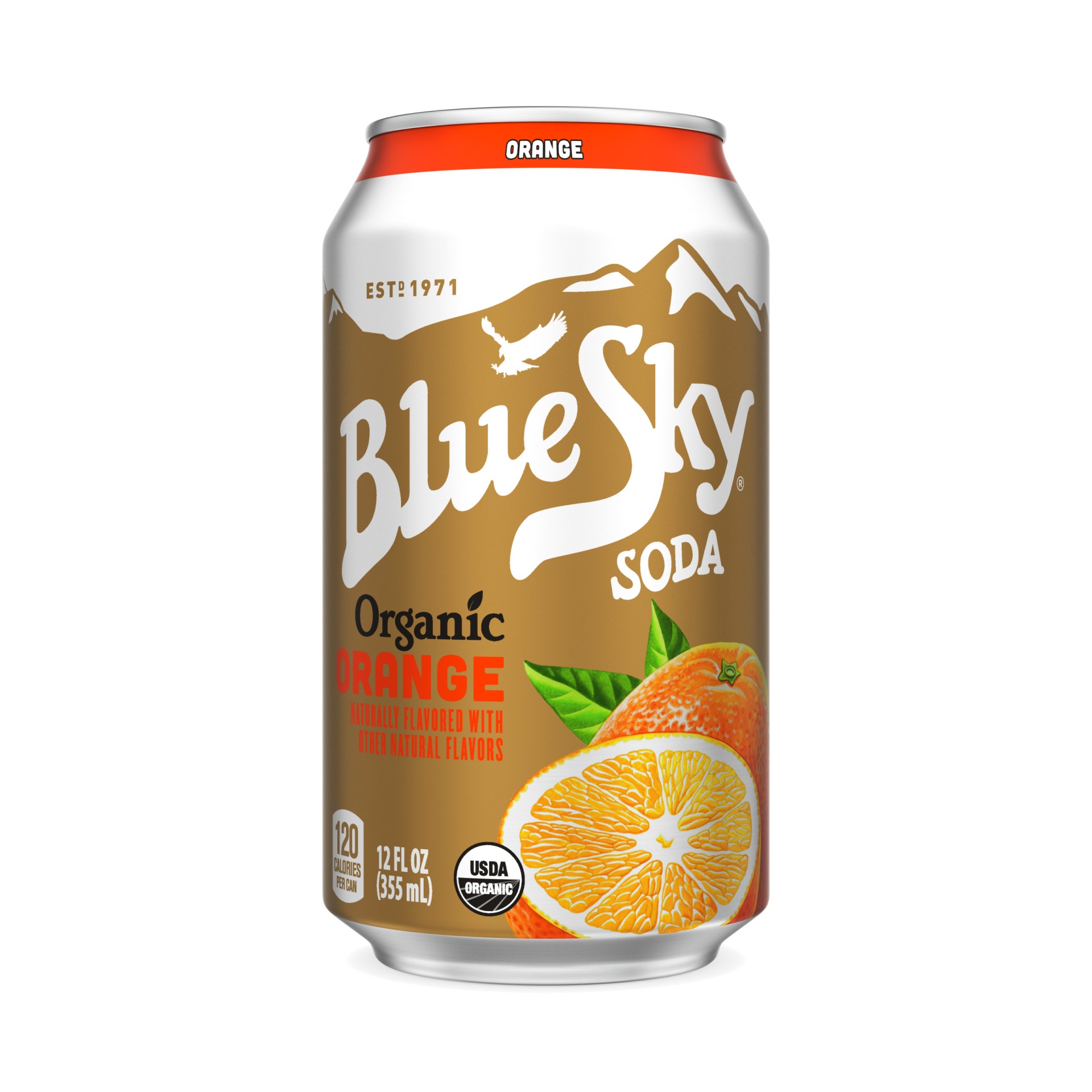 slide 2 of 2, Blue Sky Organic Orange Soda, 6 ct; 12 fl oz