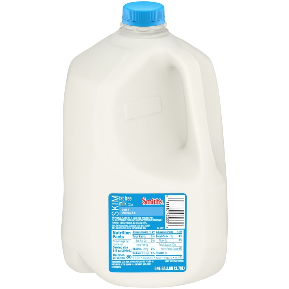 slide 1 of 1, Smith's Fat Free Skim Milk, 1 gal