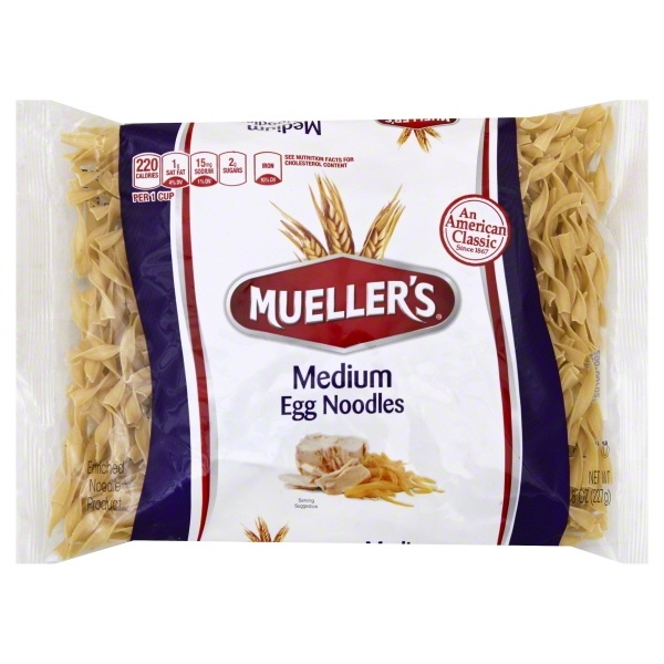 slide 1 of 1, Mueller's Egg Noodles Medium, 8 oz