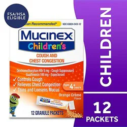 Mucinex Childrens Expectorant & Cough Suppressant Mini Melts Orange Crème Flavor - 12 Count