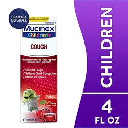 Mucinex Childrens Expectorant & Cough Suppressant Cherry Flavor - 4 Fl. Oz.
