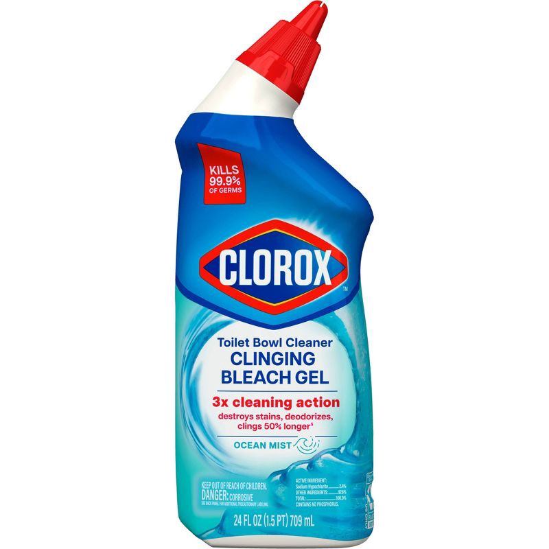 slide 2 of 17, Clorox Ocean Mist Toilet Bowl Cleaner Clinging Bleach Gel - 24 fl oz/1ct, 24 fl oz, 1 ct