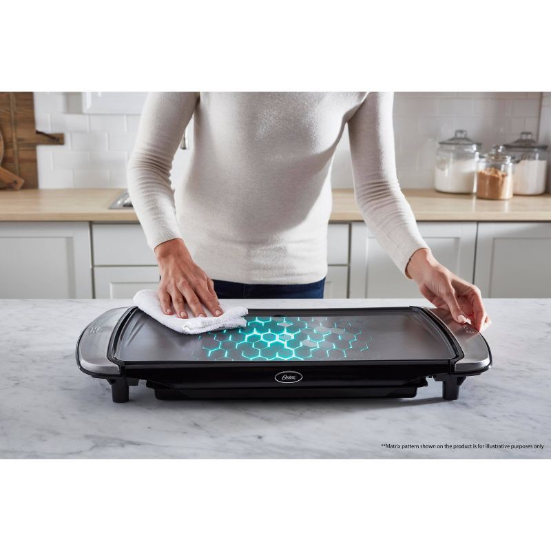 Oster DiamondForce Electric Griddle- Black/Silver