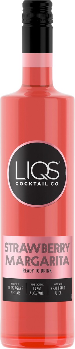 slide 2 of 4, LIQS Strawberry Margarita Ready to Drink Cocktail, 750 ml