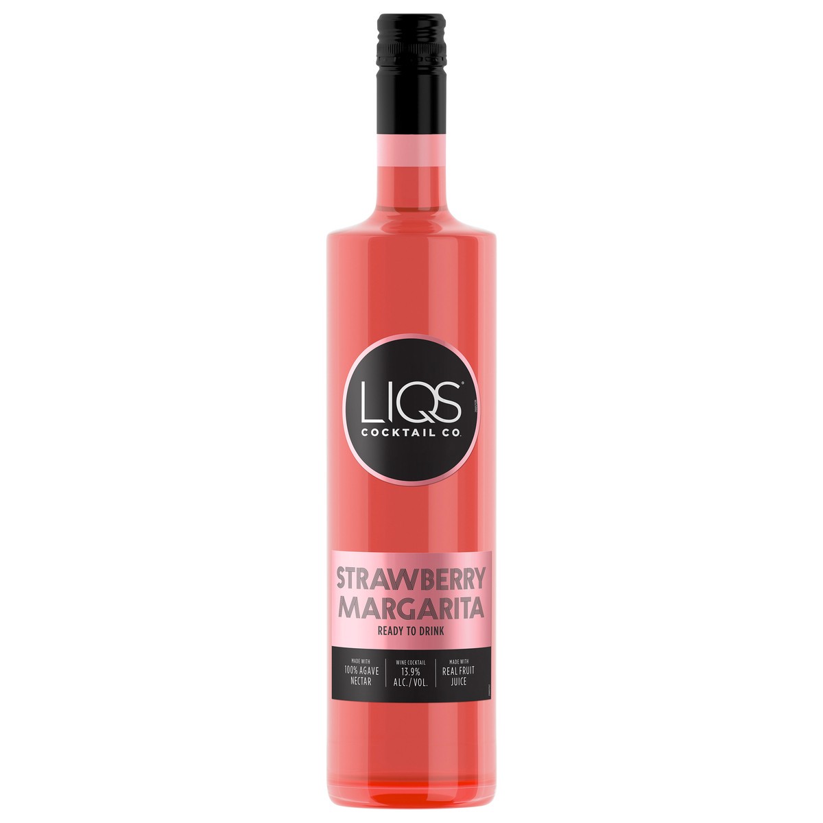 slide 3 of 4, LIQS Strawberry Margarita Ready to Drink Cocktail, 750 ml