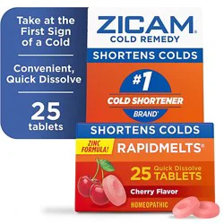 Zicam Cold Remedy Rapidmelts Quick Dissolve Tablets Cherry Flavor - 25 Count