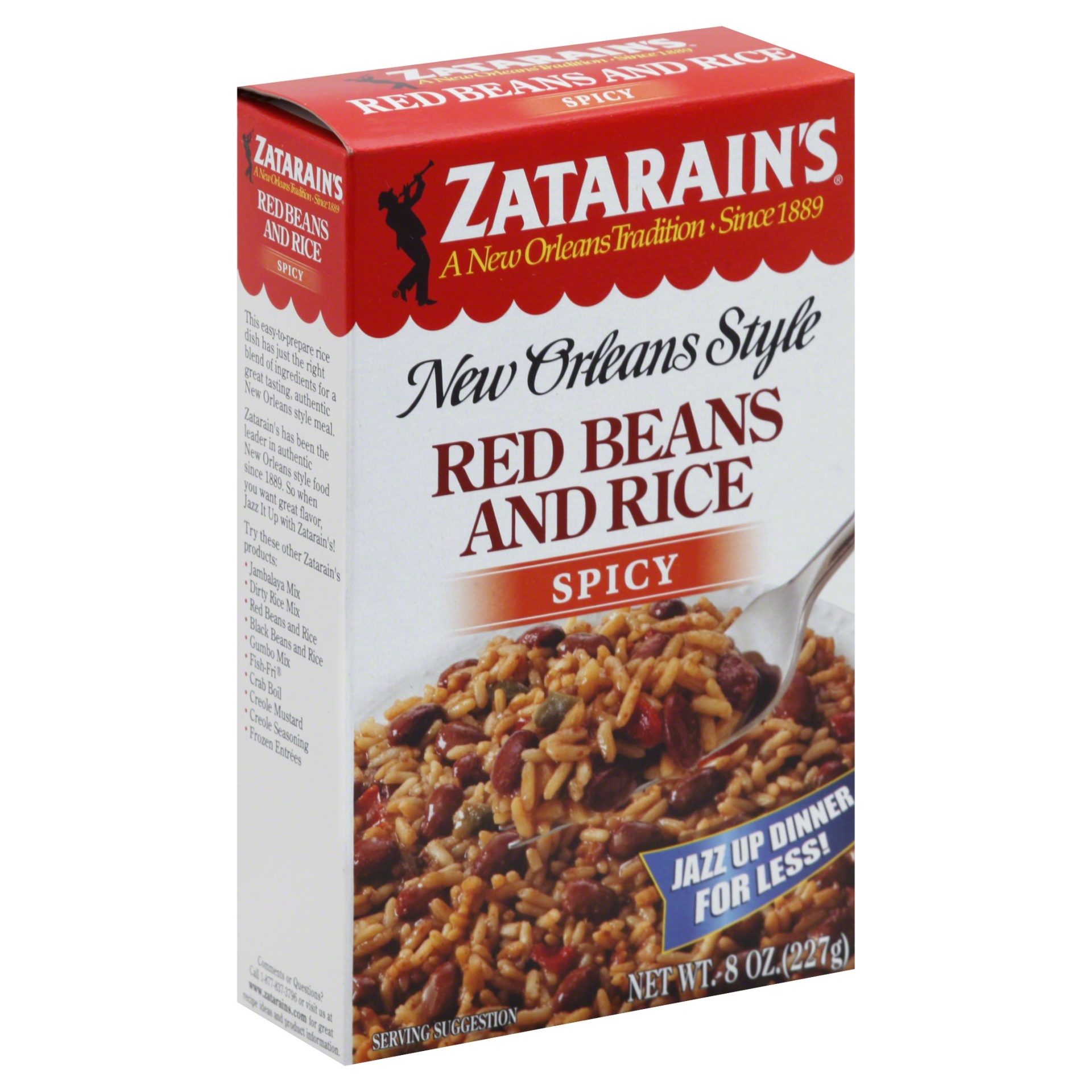 slide 1 of 1, Zatarain's Red Beans and Rice 8 oz, 8 oz
