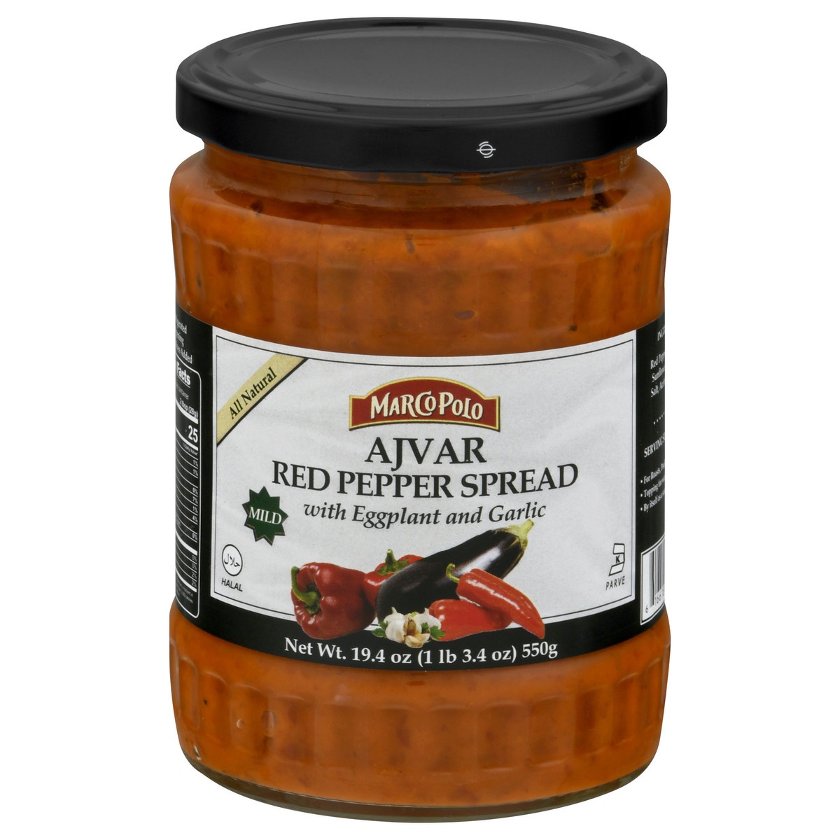 slide 1 of 1, Marco Polo Red Pepper Spread, With Eggplant And Garlic, Mild, 19.3 oz