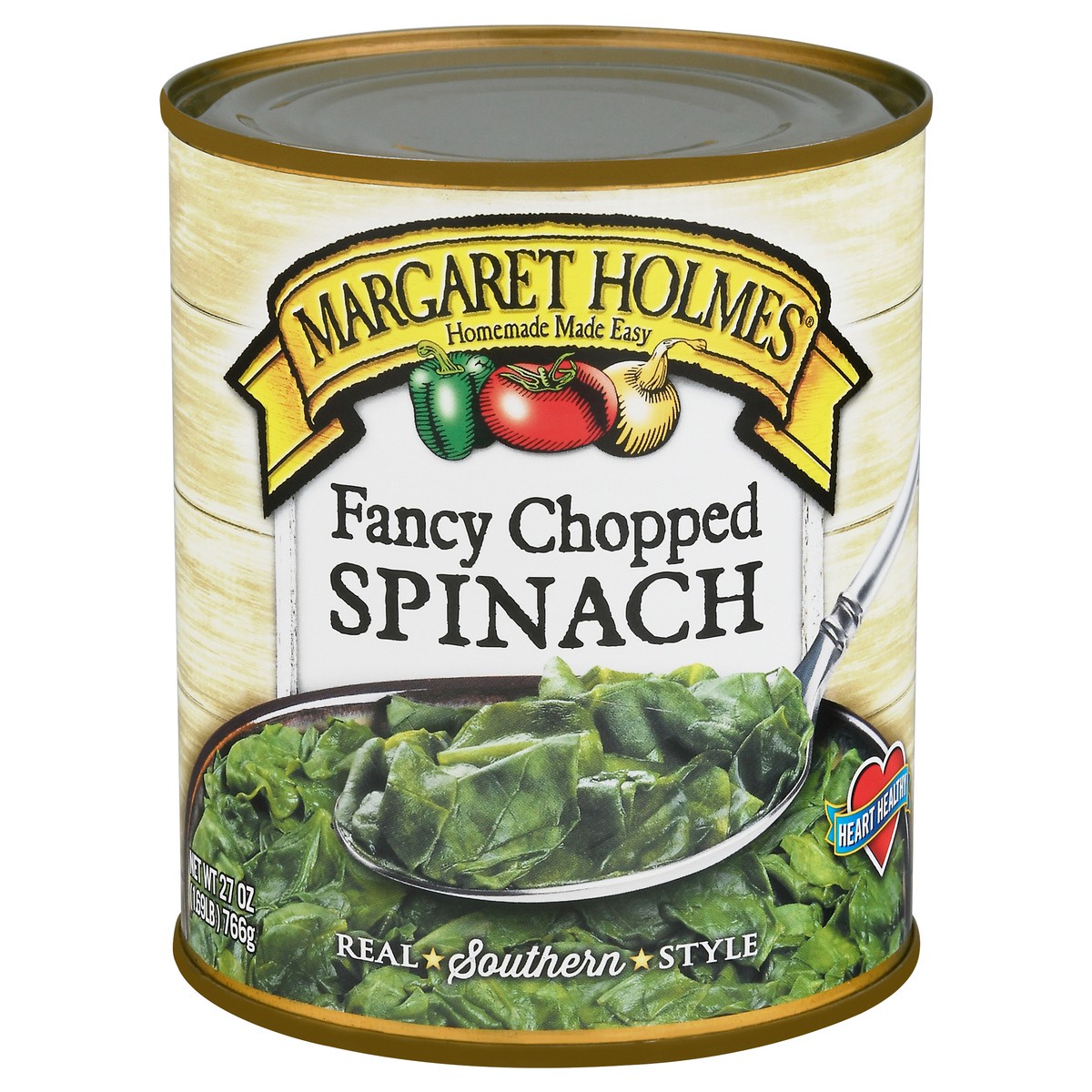 slide 1 of 13, Margaret Holmes Fancy Chopped Spinach 27 oz, 27 oz