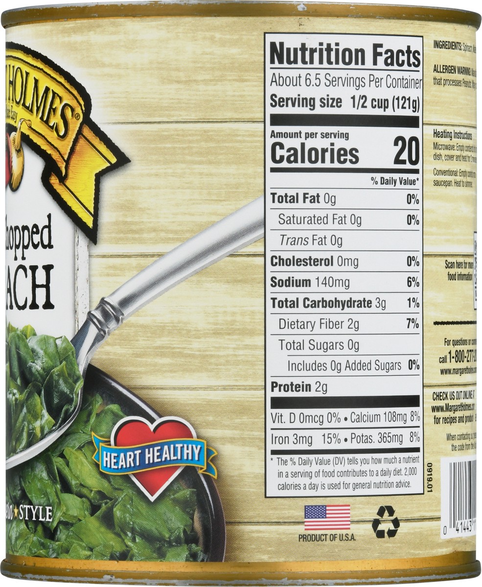 slide 4 of 13, Margaret Holmes Fancy Chopped Spinach 27 oz, 27 oz