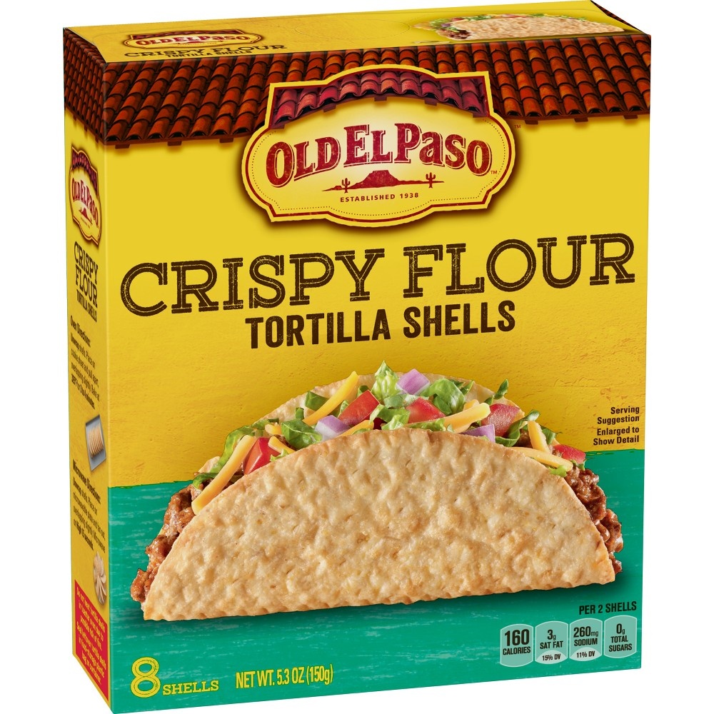 slide 2 of 3, Old El Paso Crispy Flour Tortilla Shells, 8 ct; 5.3 oz