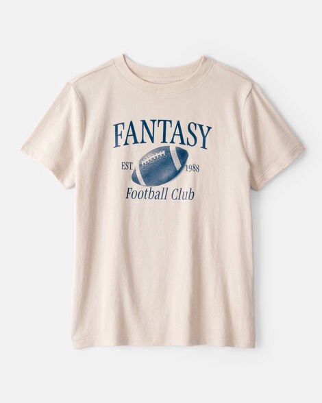 slide 1 of 2, Oshkosh Boys Fantasy Football Short-Sleeve Graphic Tee - Tan Tan L, 1 ct