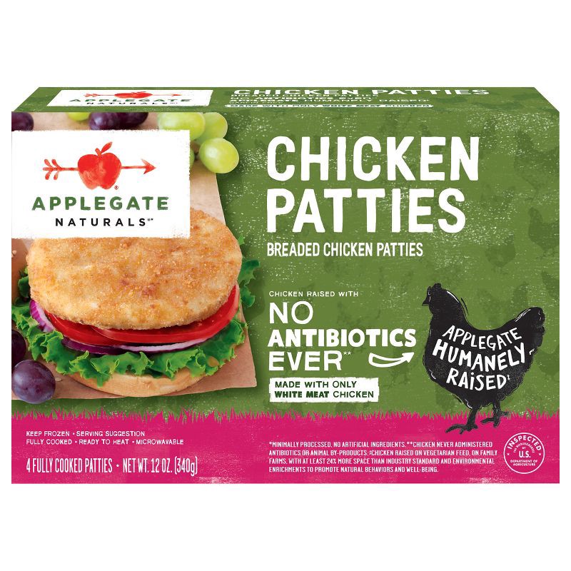 slide 1 of 4, Applegate Farms Applegate Chicken Patties - Frozen - 12oz, 12 oz