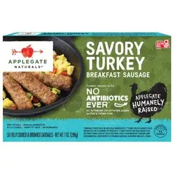 Applegate Farms Applegate Naturals Savory Turkey Breakfast Sausages - Frozen - 7oz/10ct