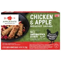 Applegate Farms Applegate Naturals Chicken & Apple Breakfast Sausages - Frozen - 7oz/10ct
