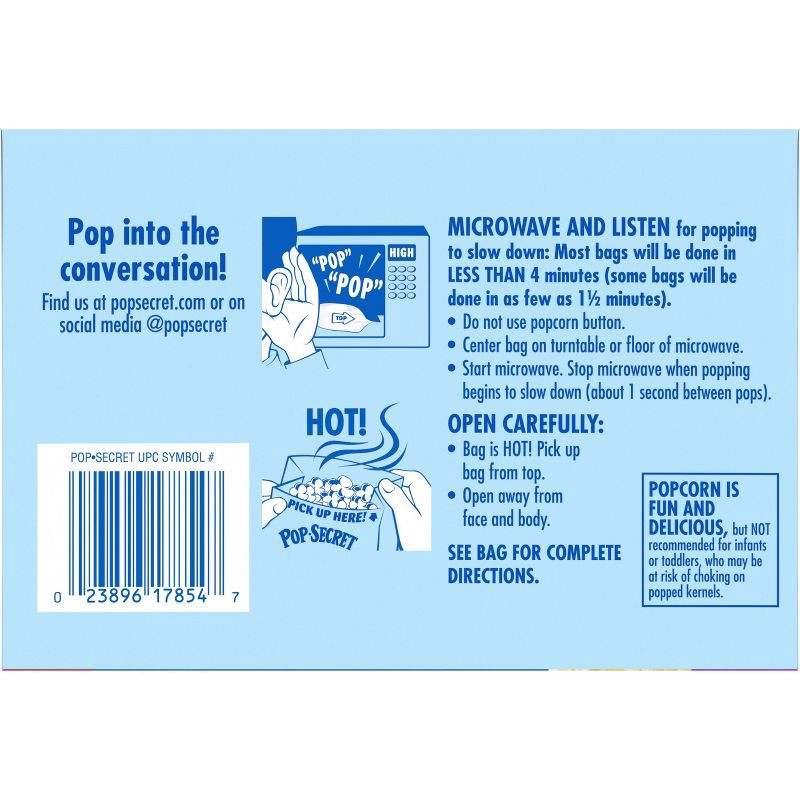 slide 7 of 7, Pop Secret Microwave Popcorn Movie Theater Butter Flavor - 3oz/12ct, 12 ct; 3 oz