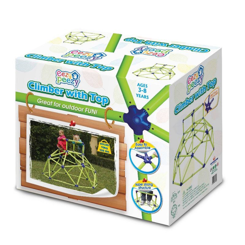 slide 3 of 7, Monkey Bars Toddler Gym Tower - Green: Eezy Peezy Climber, Outdoor Toys, Ages 3-6, 1 ct