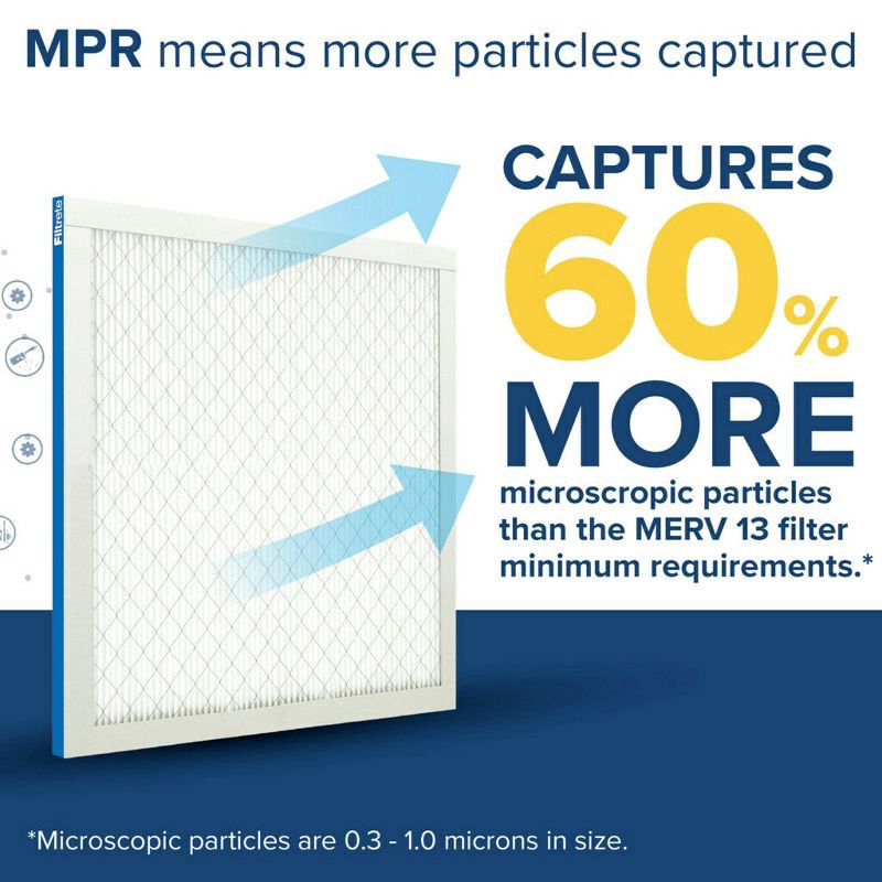 slide 5 of 13, Filtrete 12x24x1 Premium Allergen Bacteria and Virus Air Filter 1900 MPR: MERV 13, Electrostatic, Captures Dust & Pollen, 1 ct