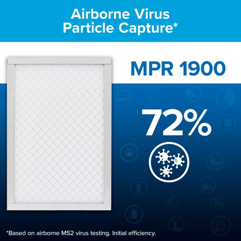 slide 8 of 12, Filtrete 12x24x1 Premium Allergen Bacteria and Virus Air Filter 1900 MPR, 1 ct