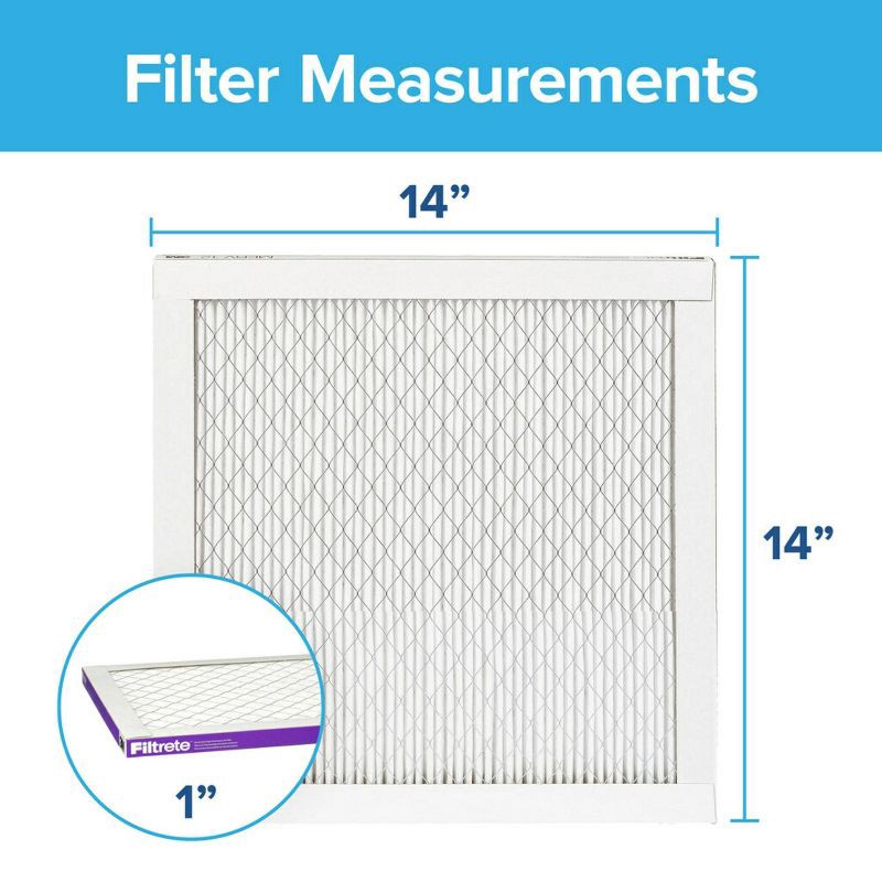 slide 14 of 14, Filtrete 14x14x1 Allergen Bacteria and Virus Air Filter 1500 MPR, 1 ct