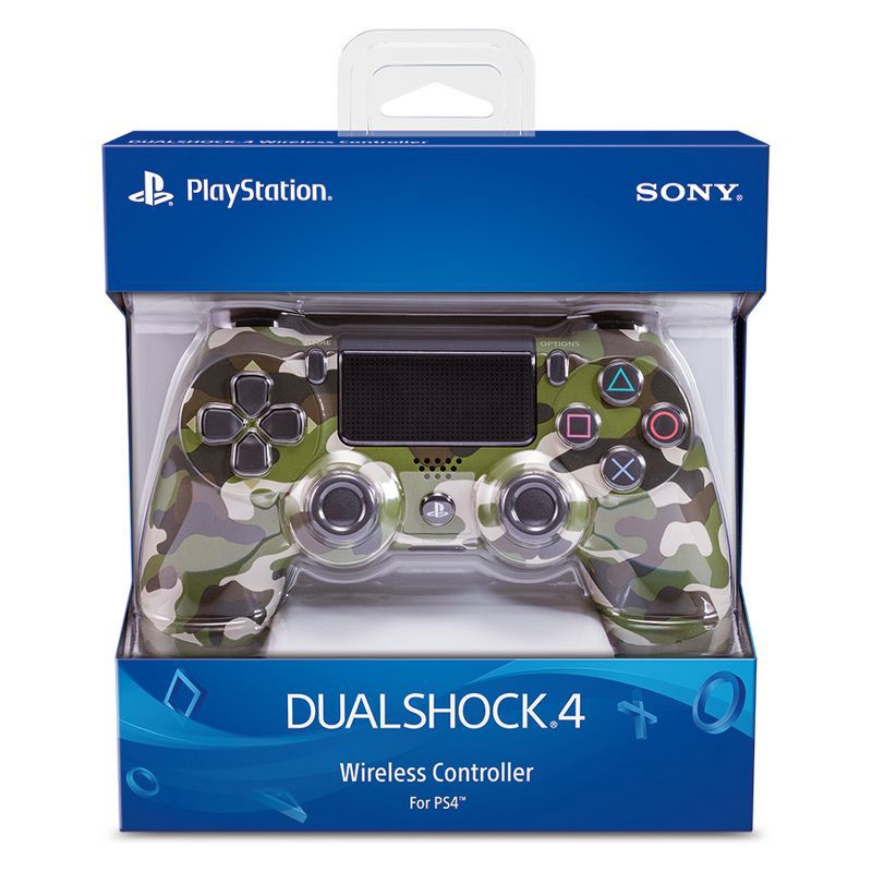 slide 4 of 5, Sony DualShock 4 Wireless Controller for PlayStation 4 - Green Camo, 1 ct