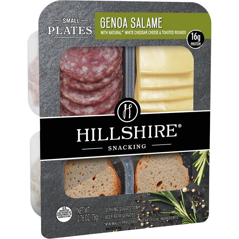 slide 7 of 7, Hillshire Farm Hillshire Snacking Small Plates Genoa Salami and White Cheddar Cheese - 2.76oz, 2.76 oz