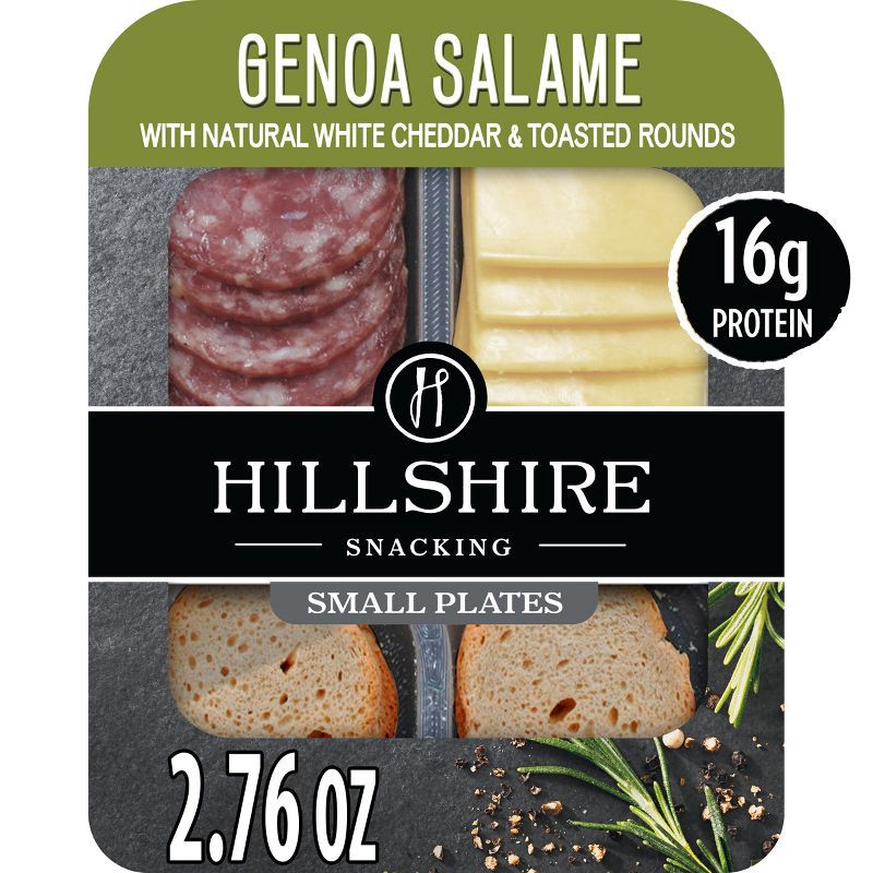 slide 1 of 7, Hillshire Farm Hillshire Snacking Small Plates Genoa Salami and White Cheddar Cheese - 2.76oz, 2.76 oz
