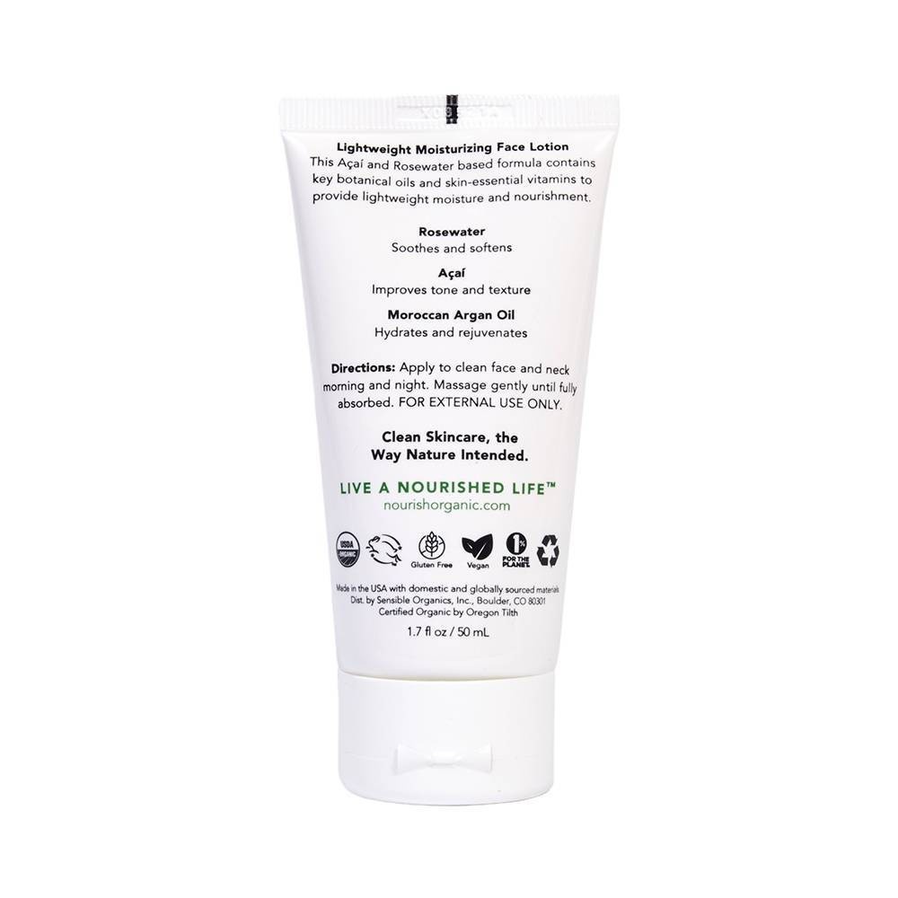 slide 2 of 3, Nourish Organic Lightweight Moisturizing Face Lotion, 1.7 oz