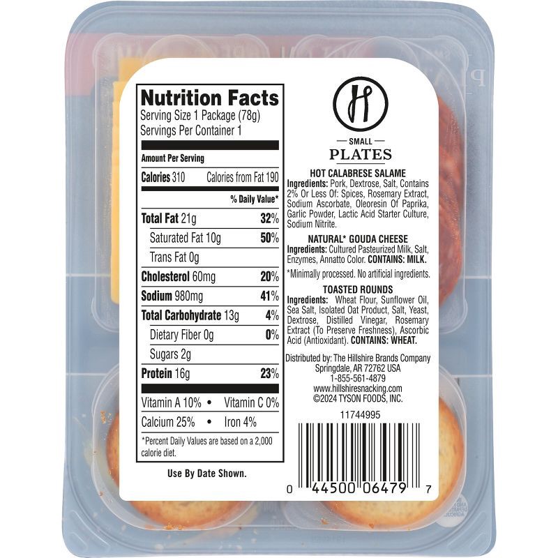 slide 5 of 7, Hillshire Farm Hillshire Snacking Small Plates Calabrese Pepperjack - 2.76oz, 2.76 oz