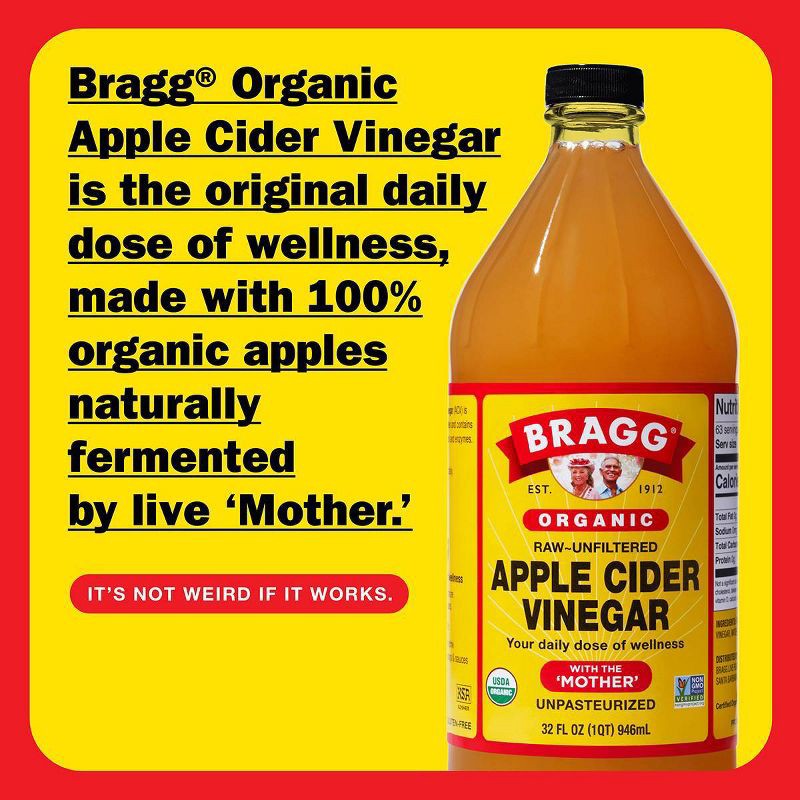 slide 3 of 8, Bragg Organic Apple Cider Vinegar - 32 fl oz, 32 fl oz