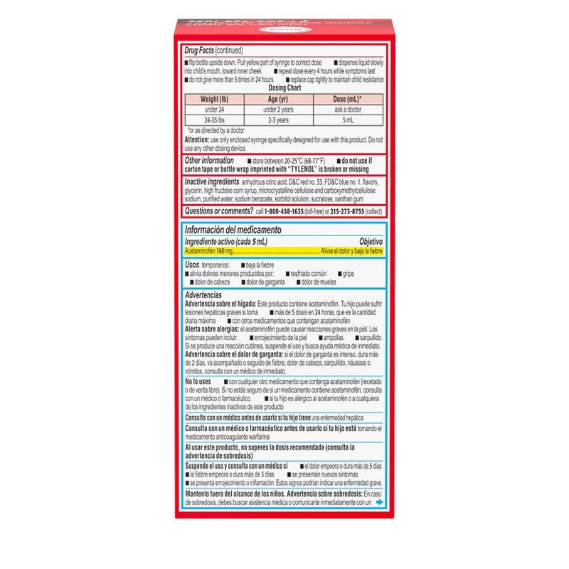 slide 2 of 10, Infants' Tylenol Pain Reliever and Fever Reducer Liquid Drops - Acetaminophen - Grape - 2 fl oz, 2 fl oz