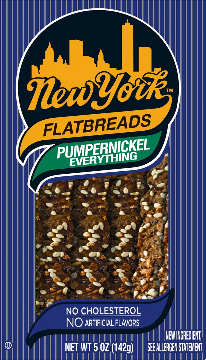 slide 4 of 15, New York Pumpernickel Everything Flatbreads 5 oz, 5 oz