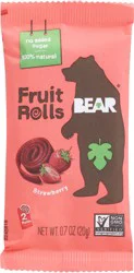 Bear Strawberry Fruit Rolls 2 ea
