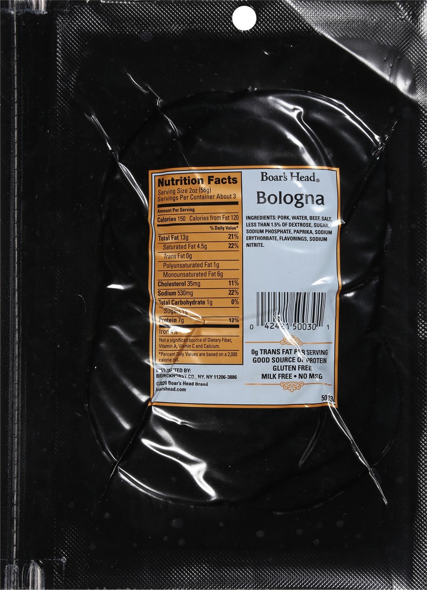 slide 2 of 9, Boar's Head Bologna, 6 oz